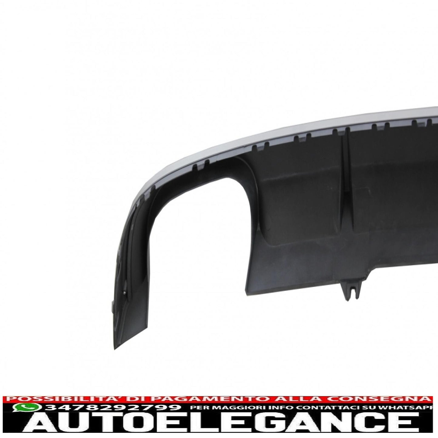 Diffusore mantovana per paraurti posteriore adatto per audi a4 b9 8w berlina avant (2016-2018) s4 design per edizione standard grigio