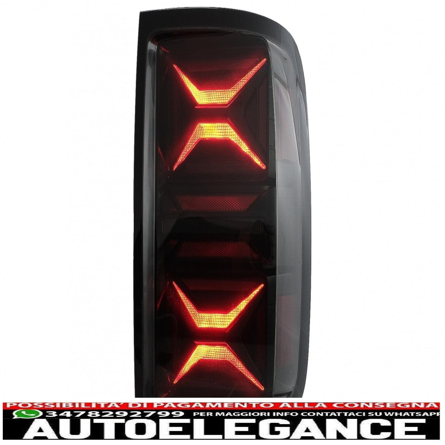 full led rear lights suitable for vw amarok (2010-2020) dynamic sequential turn smoke