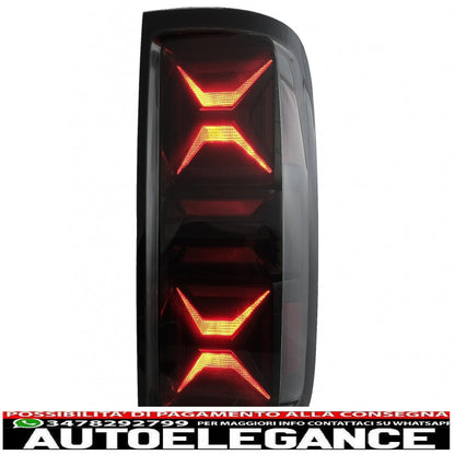 full led rear lights suitable for vw amarok (2010-2020) dynamic sequential turn smoke