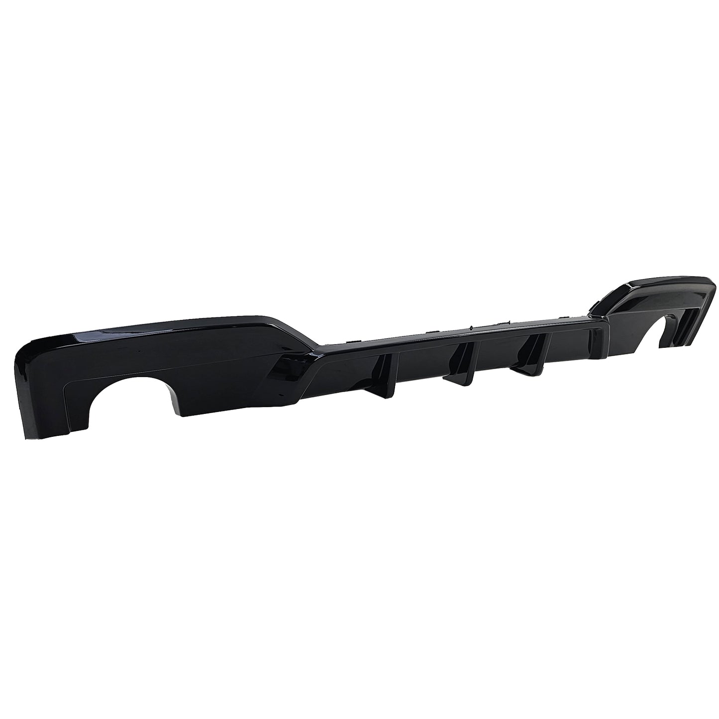 DIFFUSORE POSTERIORE 1+1 ADATTO PER BMW SERIE 6 F12 F13 F06 LOOK NERO LUCIDO