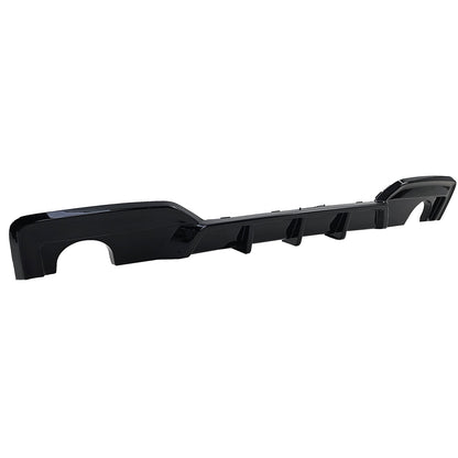DIFFUSORE POSTERIORE 1+1 ADATTO PER BMW SERIE 6 F12 F13 F06 LOOK NERO LUCIDO