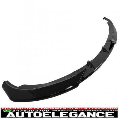 Front bumper additional spoiler suitable for BMW 3 Series E92 E93 (2006-2009) Coupe Cabrio Piano Black 