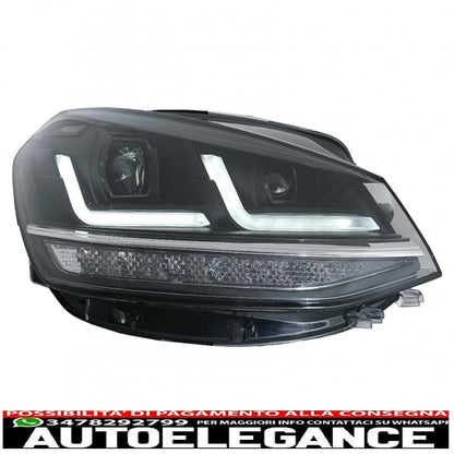 osram full led ledriving headlights suitable for vw golf 7.5 facelift (2017-2020) upgrade for halogens with dynamic sequential cornering lights 