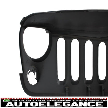 Front Center Grille Fit For Jeep Wrangler / Rubicon JK (2007-2017) Angry Bird Design New Style Matte Black