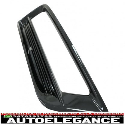 griglie laterali paraurti anteriore adatto per vw golf vii 7 (2013-2017) r-line design pianoforte nero