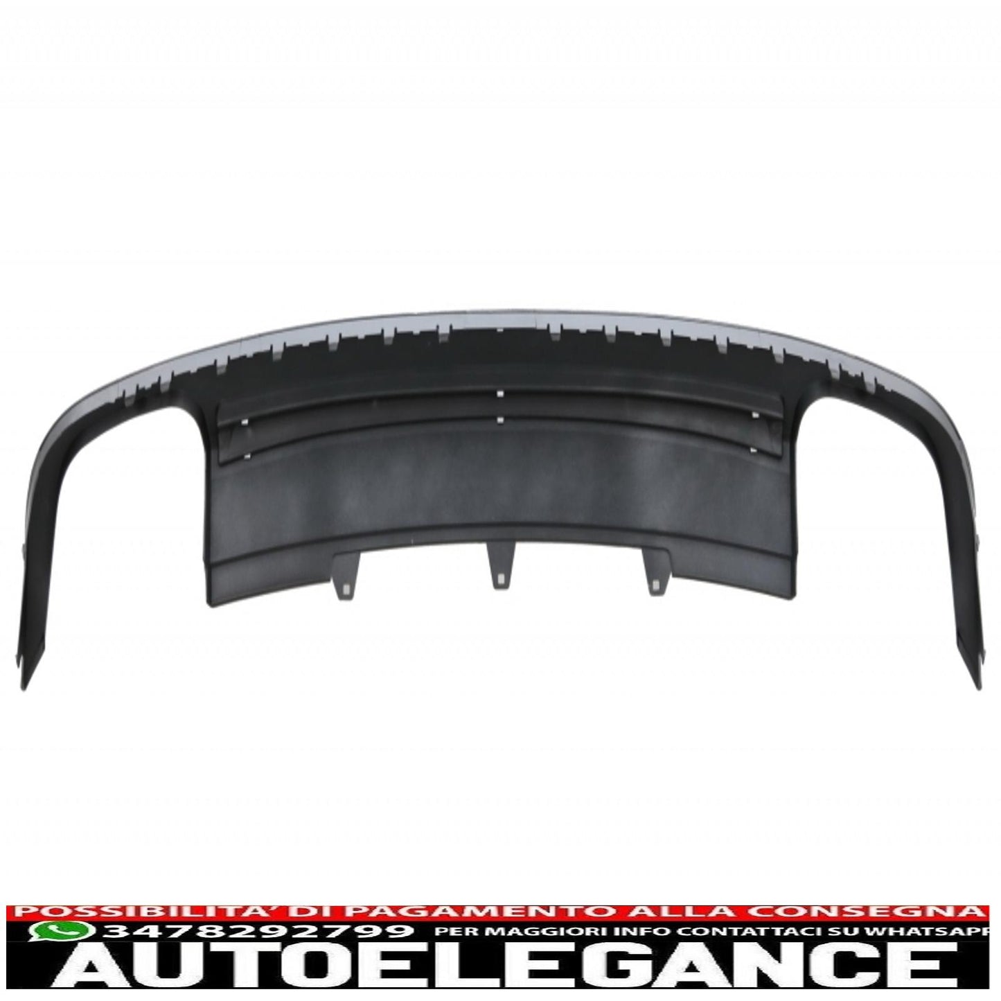 Diffusore mantovana paraurti posteriore adatto per audi a5 8t 4d sportback s-line non restyling (2007-2011) con terminali di scarico