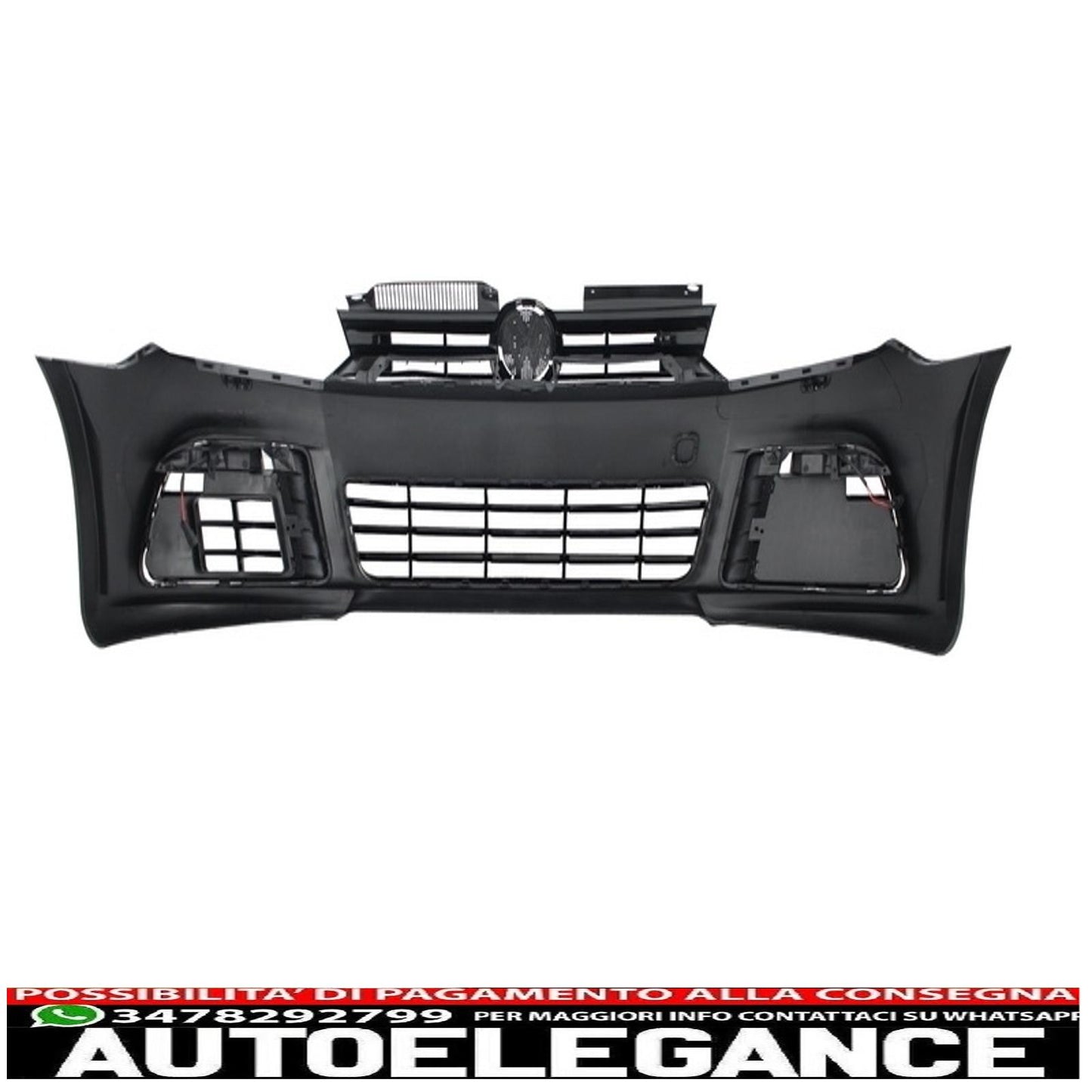 paraurti anteriore adatto per vw golf vi 6 mk6 (2008-2013) r20 look con minigonne laterali