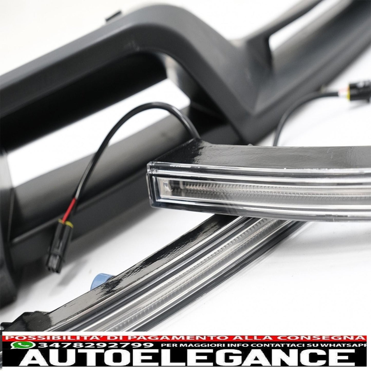 Spoiler per paraurti anteriore con led drl, estensione con diffusore per paraurti posteriore, adatto per Mercedes Classe G Facelift W463 W464 (2018-up)