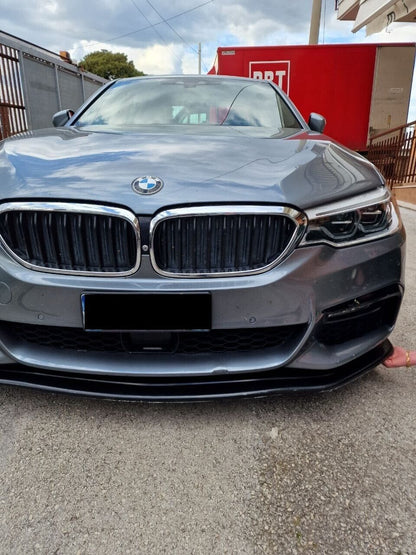 BMW 5 SERIES G30 G31 FRONT BUMPER SPLITTER GLOSS BLACK ABS M5 BLADE