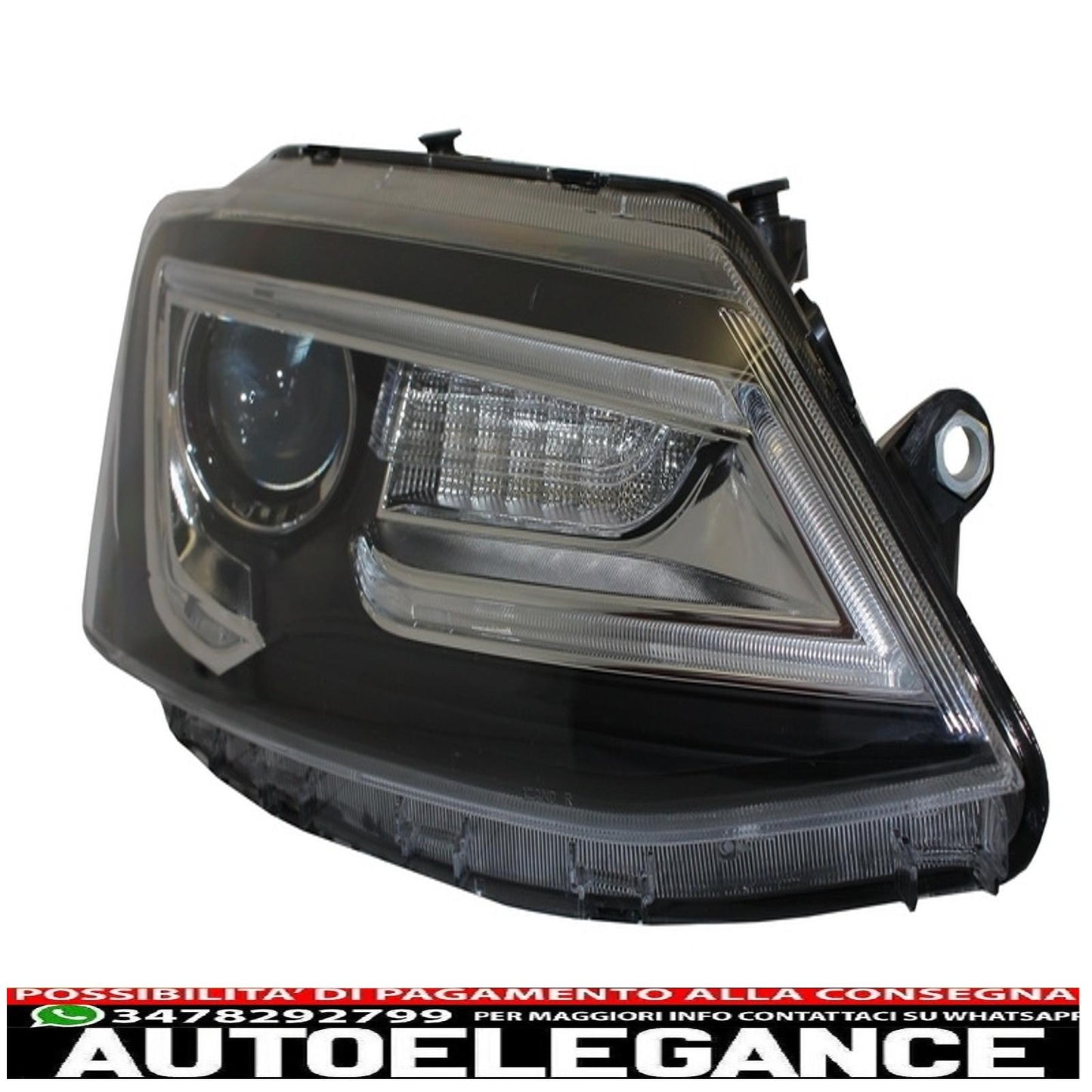led drl headlights suitable for vw jetta mk6 vi (2011-2017) bi-xenon design dynamic and fluid signals demon look 