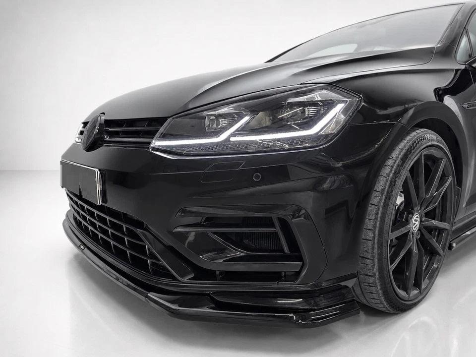 👉Splitter anteriore V.2 per VW Golf MK7 facelift R/R-Line in ABS nero lucido👈