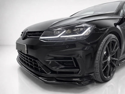 👉Splitter anteriore V.2 per VW Golf MK7 facelift R/R-Line in ABS nero lucido👈