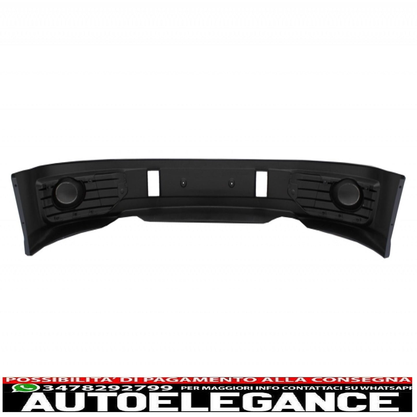 Additional front bumper spoiler suitable for VW Transporter Multivan Caravelle T5 T5.1 Facelift (2010-2015) with badgeless front grille and Sportline design 