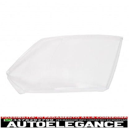 headlight lenses suitable for skoda octavia ii (1z) (2004-2008) clear glass optics 