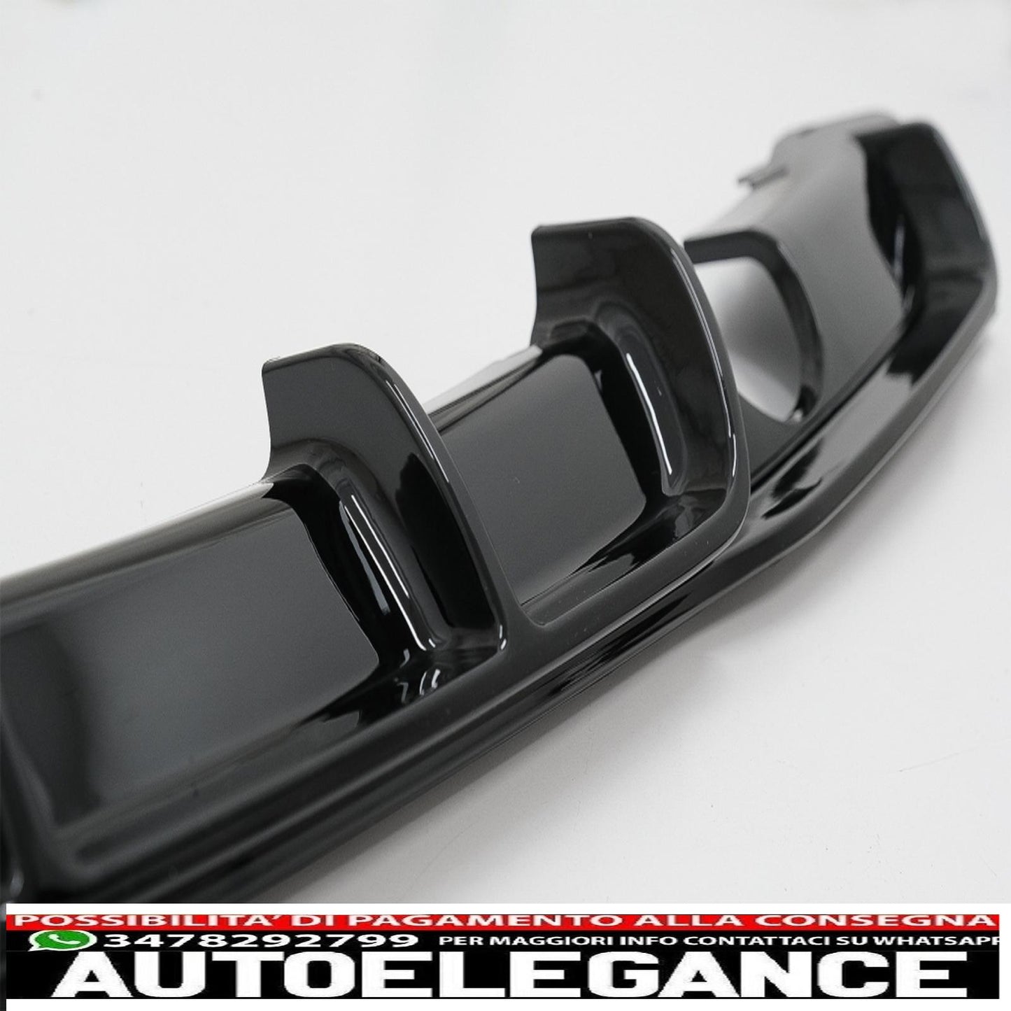 spoiler paraurti posteriore mantovana diffusore doppia uscita per scarico singolo adatto per bmw serie 3 f30 f31 (2011-2019) m design nero pianoforte