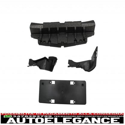 Paraurti anteriore adatto per mercedes classe c c205 a205 coupe cabriolet (2014-2019) con spoiler per bagagliaio e diffusore a mantovana per paraurti posteriore design c63s tutto nero