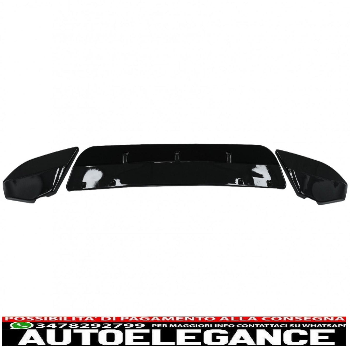 Front Bumper Spoiler Lip Fit For BMW X4 G02 (2018-up) Piano Black 