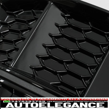 lower grill bumper covers ACC side grills suitable for audi a4 b9 s-line sedan avant (2016-2018) rs4 design black edition