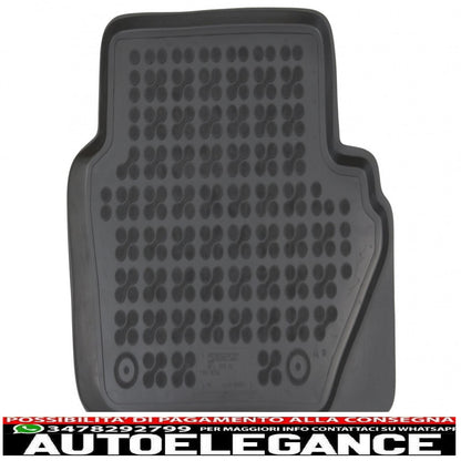 Black rubber car mats suitable for ford fiesta mk7 (2017-up) ecosport ii (2012-) ford puma (2019-)
