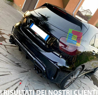 MERCEDES A-CLASS W176 REAR BUMPER DIFFUSER GLOSSY ABS AMG B - 04