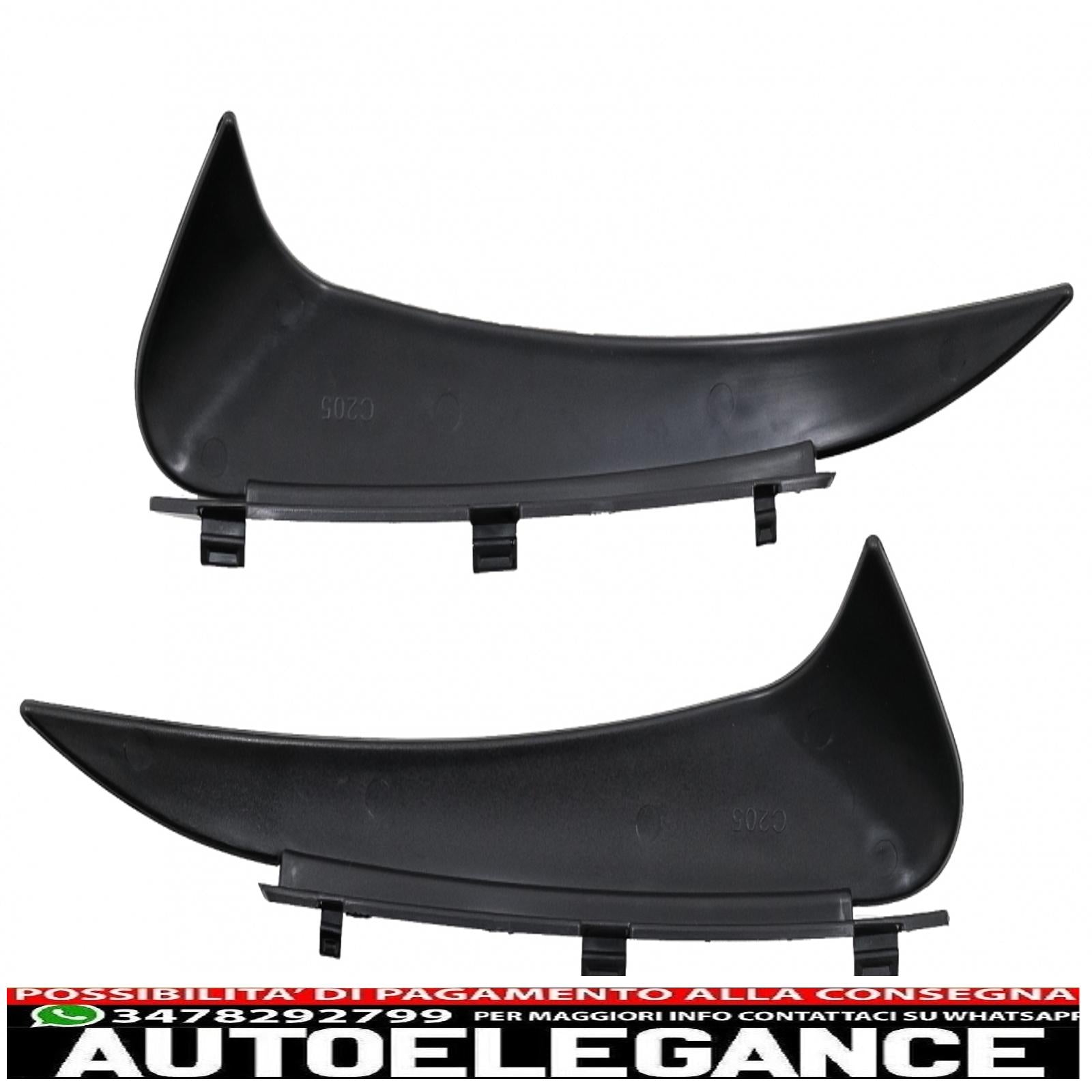 Alette paraurti posteriori alette laterali flic adatte per mercedes classe c c205 a205 (2015-2019) pianoforte nero AUTOELEGANCERICAMBI