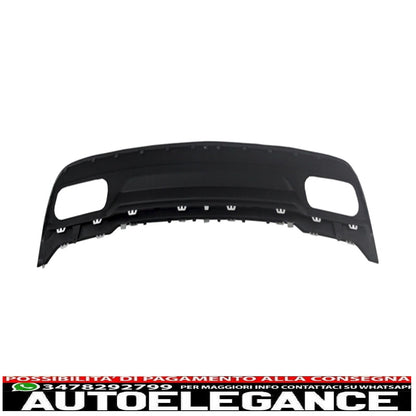 diffusore aria con terminali di scarico e adesivi grigi per mercedes classe a w176 (2012-2018) sport pack