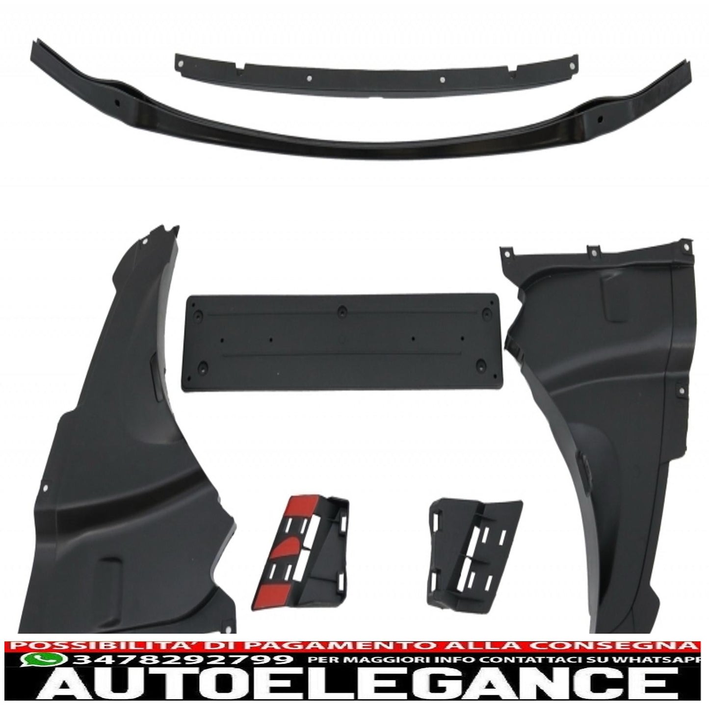 kit paraurti anteriore con fendinebbia e parafanghi anteriori adatto per bmw serie 3 f30 f31 non lci & lci (2011-2018) sport evo design