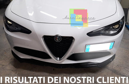 SPLITTER FOR ALFA ROMEO GIULIA BLADE UNDER FRONT BUMPER GLOSSY BLACK 0078