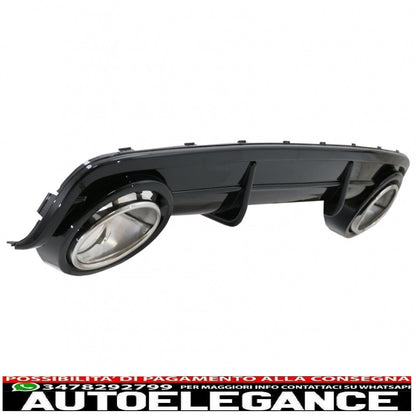 Rear bumper valance air diffuser suitable for audi a6 c6 4f (2004-2008) saloon avant rs design black