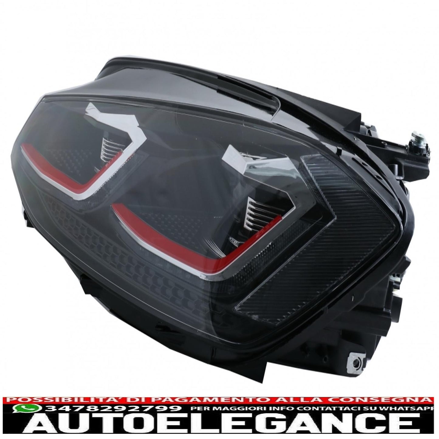 LED headlights suitable for vw golf 7.5 vii (2017-up) gti look with sequential dynamic cornering lights 
