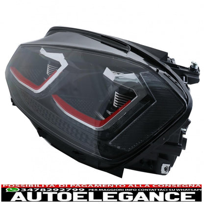 LED headlights suitable for vw golf 7.5 vii (2017-up) gti look with sequential dynamic cornering lights 