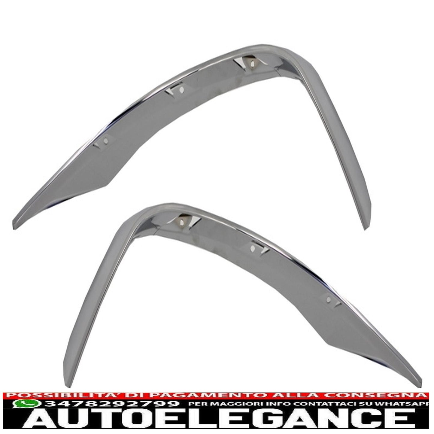 Alette splitter per paraurti anteriore adatte per mercedes w222 classe s s65 design (2013-up) edizione cromata AUTOELEGANCERICAMBI