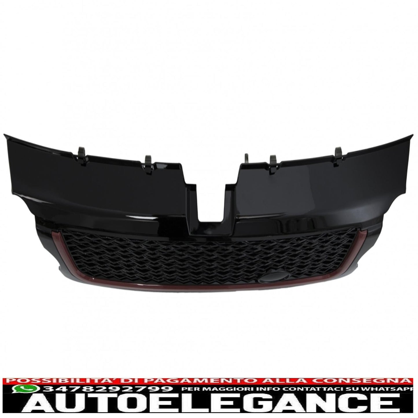 central grille and side vents group suitable for land rover sport l320 (2005-2008) autobiography look black red edition