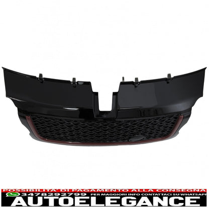 central grille and side vents group suitable for land rover sport l320 (2005-2008) autobiography look black red edition
