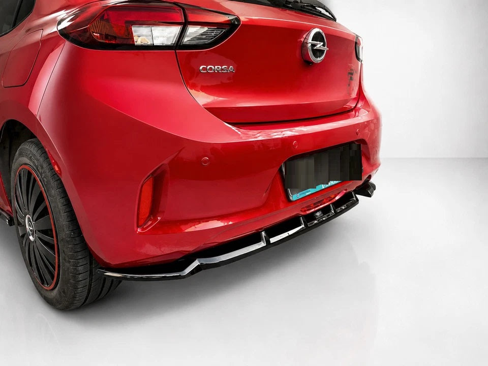 👉Splitter posteriore per Opel/Vauxhall Corsa F (2019-) ABS nero lucido👈