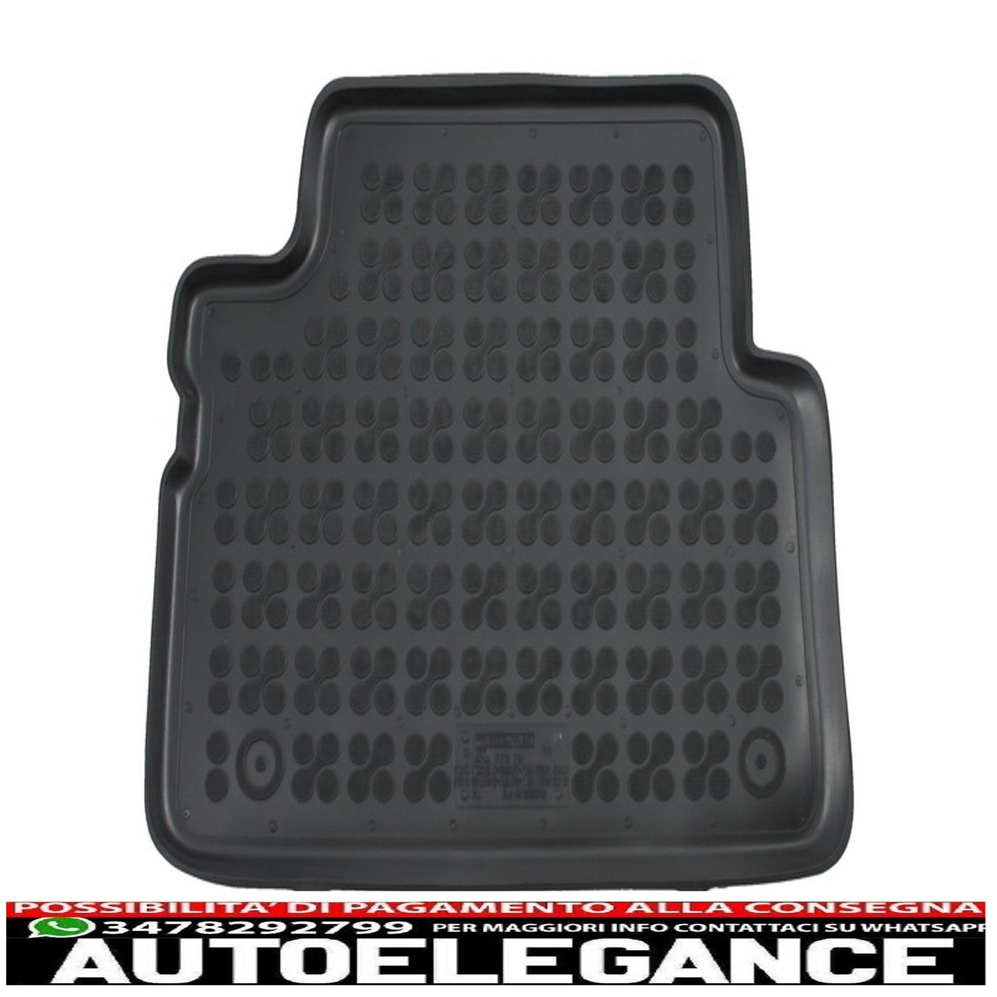 Black rubber mat suitable for ford c-max i/ii 2003-2019 grand c-max 2010-2019