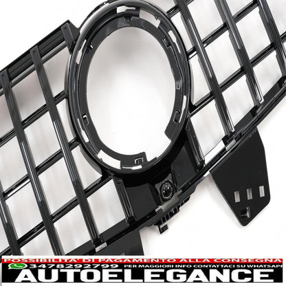 central grille suitable for mercedes v class w447 facelift (2020 onwards) gt r design panamericana black 
