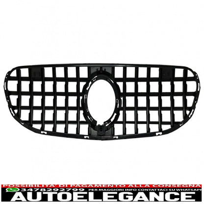 griglia anteriore centrale adatta per mercedes glc x253 c253 facelift (2020 in poi) standard e fuoristrada gtr panamericana design cromato