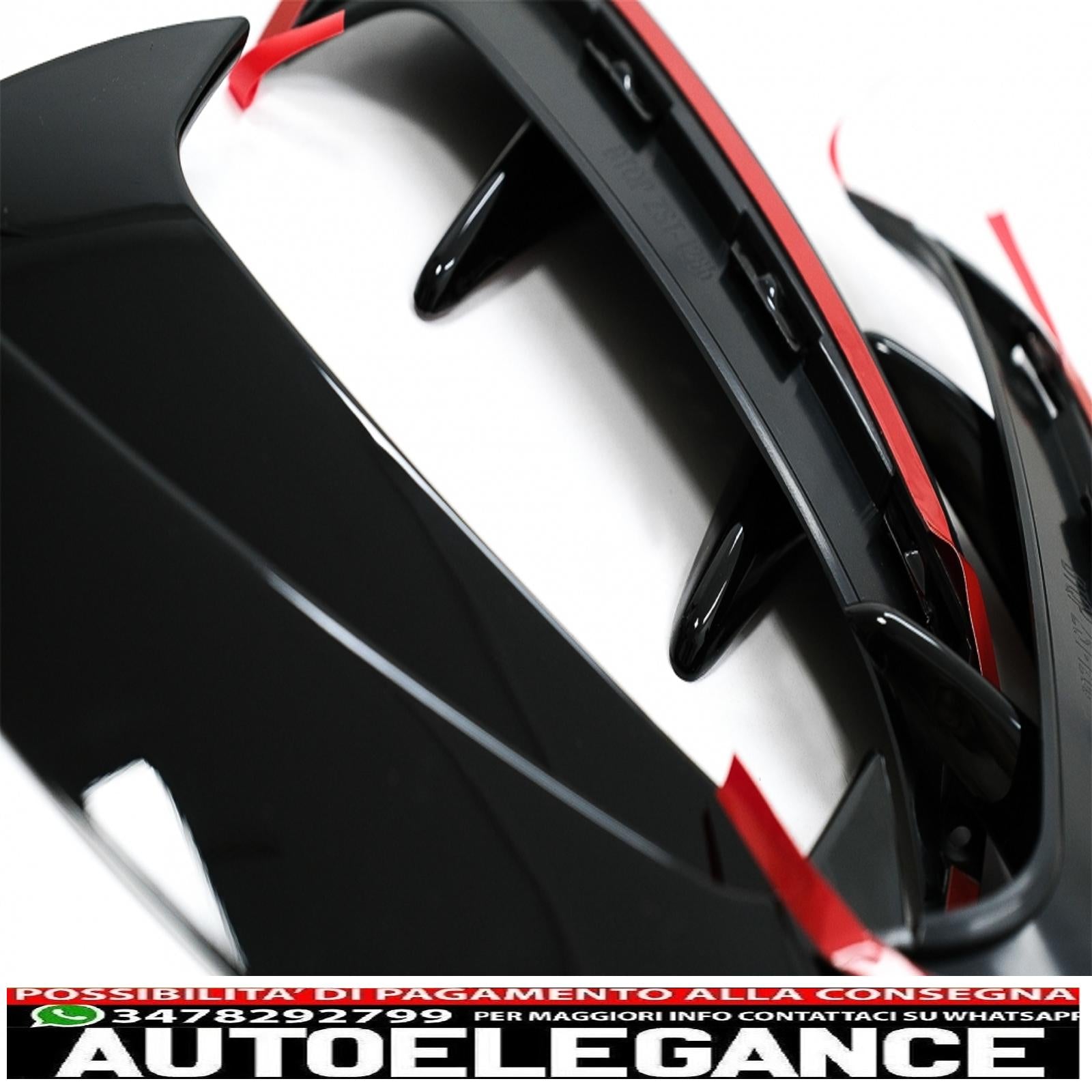 Alette paraurti posteriori flics alette laterali adatte per mercedes classe a w177 (04.2018-up) hatchback a35 design black edition AUTOELEGANCERICAMBI