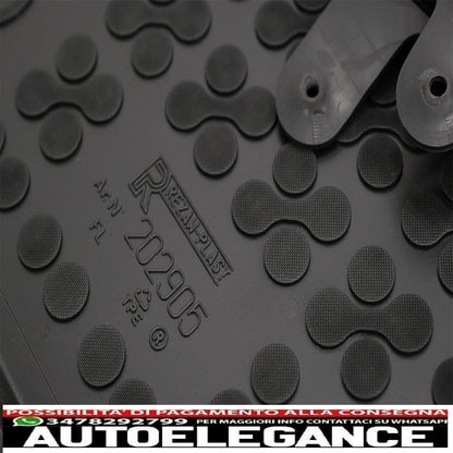 Black rubber mats suitable for Jaguar F-Pace (2016-up) Land Rover Range Rover Velar L560 (2017-up)