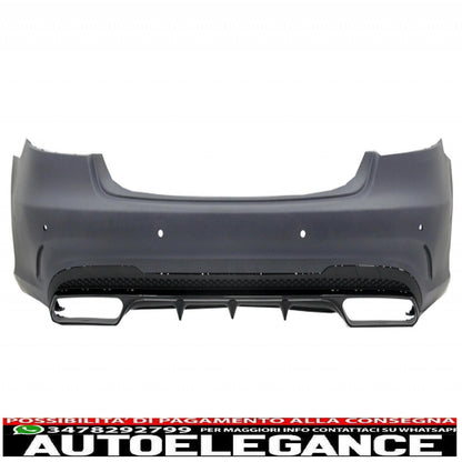 body kit suitable for mercedes e-class w212 restyling (2013-2016) with e63 a-design black exclusive edition exhaust tips