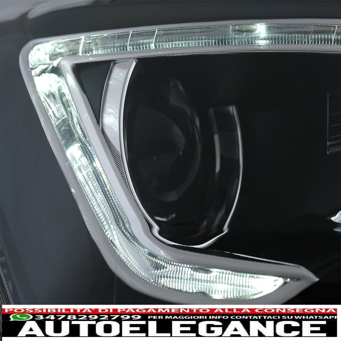 led headlights drl double beam lens suitable for vw jetta mk6 vi (2011-2017) bi-xenon design with right and dynamic turn signals black housing 