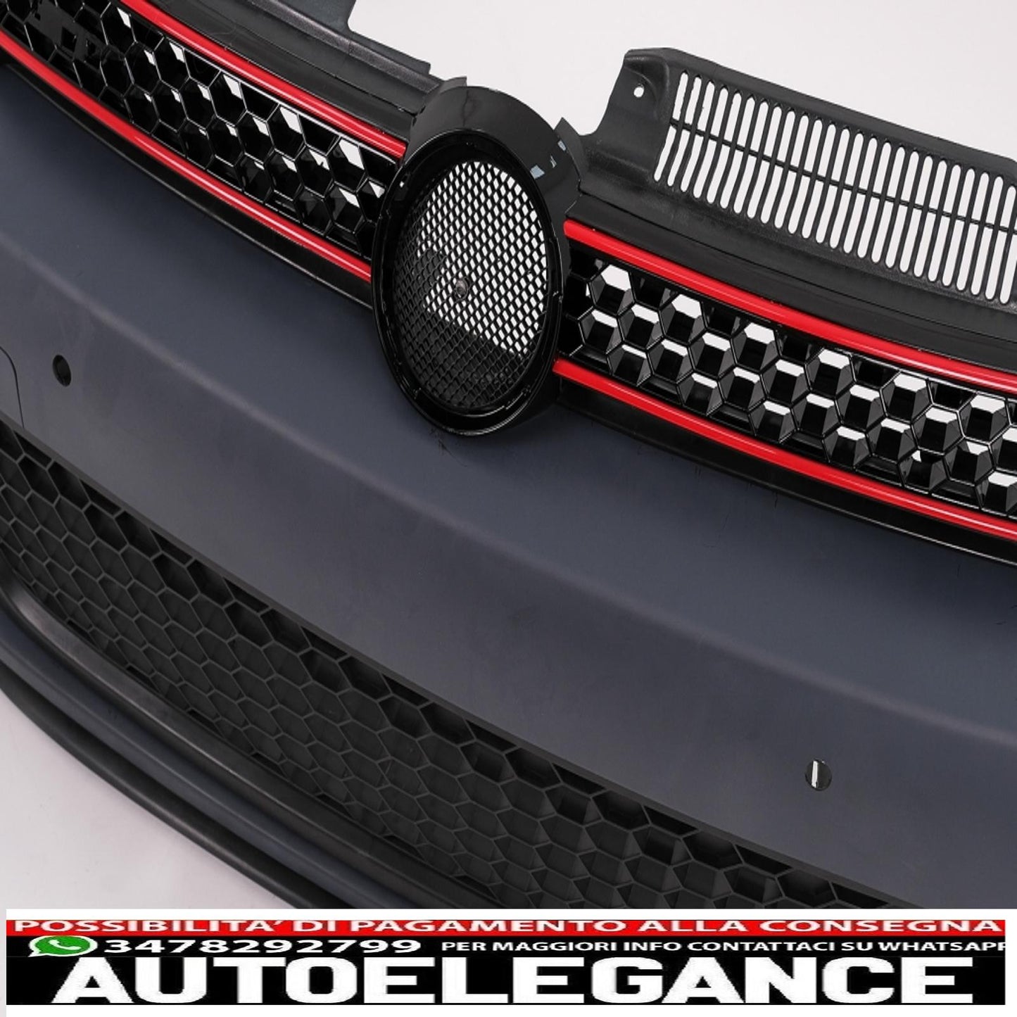 Paraurti anteriore adatto per vw golf vi 6 (2008-2013) look gti