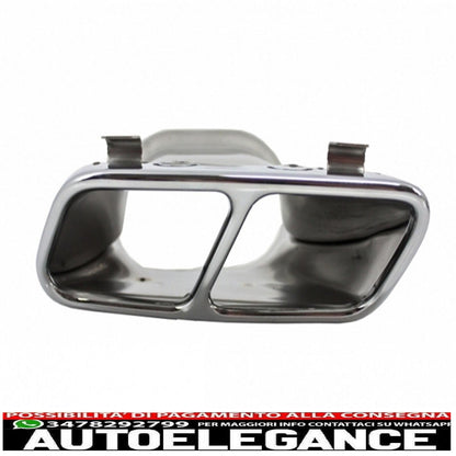 Diffusore Posteriore Nero per Mercedes A W176 12-15 A45 Look Marmitta Punte Cromate-mostra il titolo originaleTesto originaleRear Diffuser Black for Mercedes A W176 12-15 A45 Look Muffler Tips Chrome