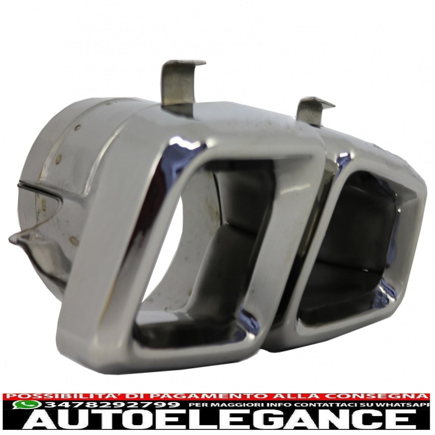 Exhaust tips suitable for mercedes m-class w166 (2012-2015) cls-class w218 facelift cls63 chrome edition 