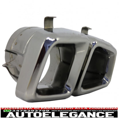 Exhaust tips suitable for mercedes m-class w166 (2012-2015) cls-class w218 facelift cls63 chrome edition 