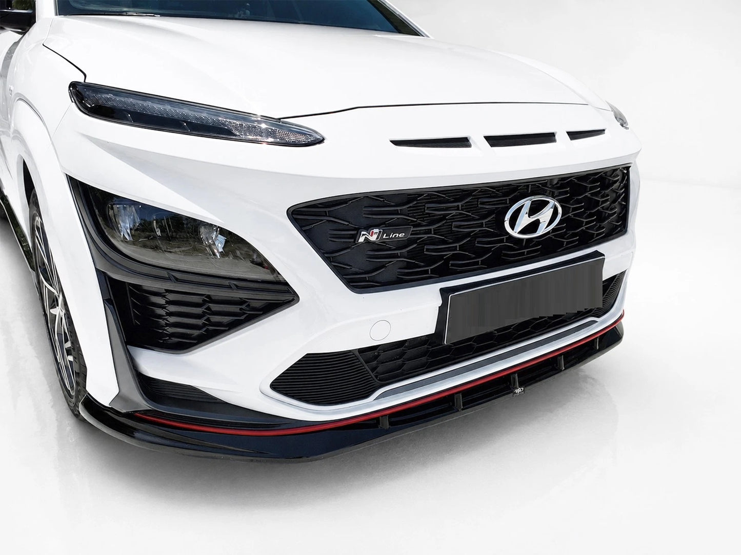 👉Splitter anteriore per Hyundai Kona N / N-Line MK1 FL 20-23 ABS nero lucido👈