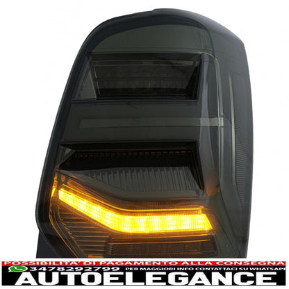 fanali posteriori full led adatti per vw polo 6r 6c 61 (2011-2017) luci di svolta dinamiche sequenziali vento look fumè