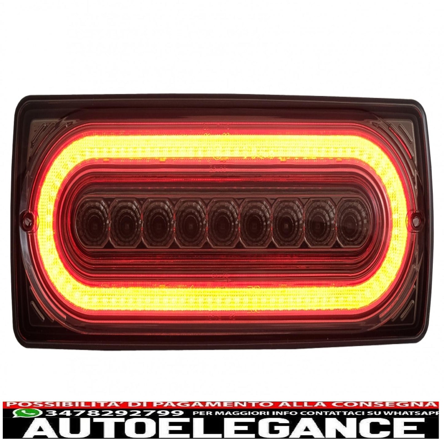 fanali posteriori full led adatti per mercedes classe g w463 (1989-2017) con indicatori di direzione sequenziali dinamici fumo