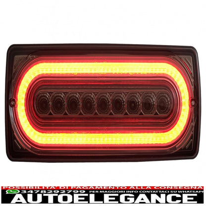 fanali posteriori full led adatti per mercedes classe g w463 (1989-2017) con indicatori di direzione sequenziali dinamici fumo